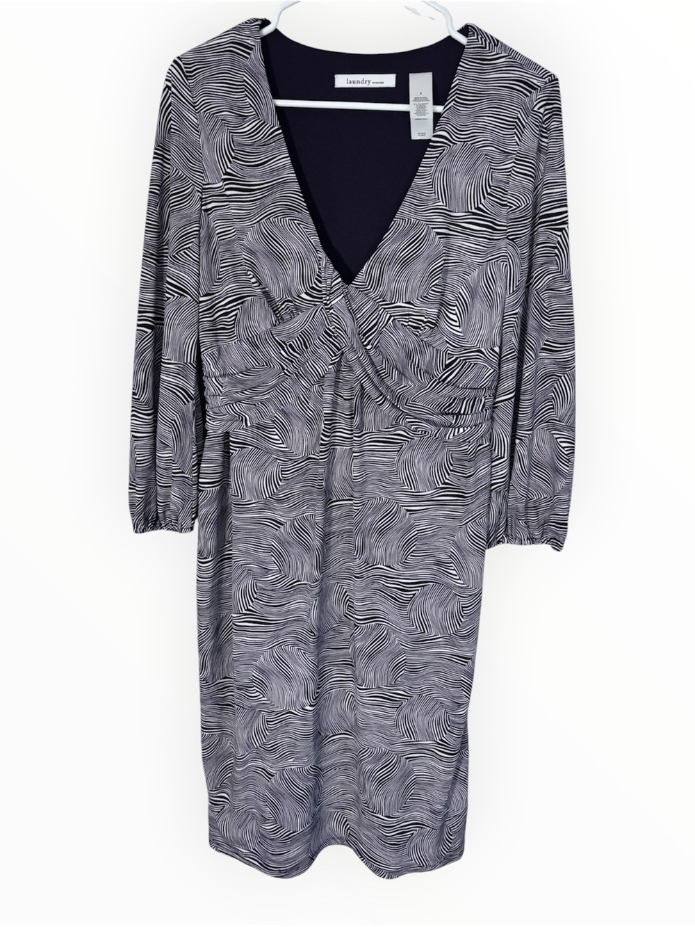 Laundry by Design Black & White Abstract Pattern Dress | Size 6